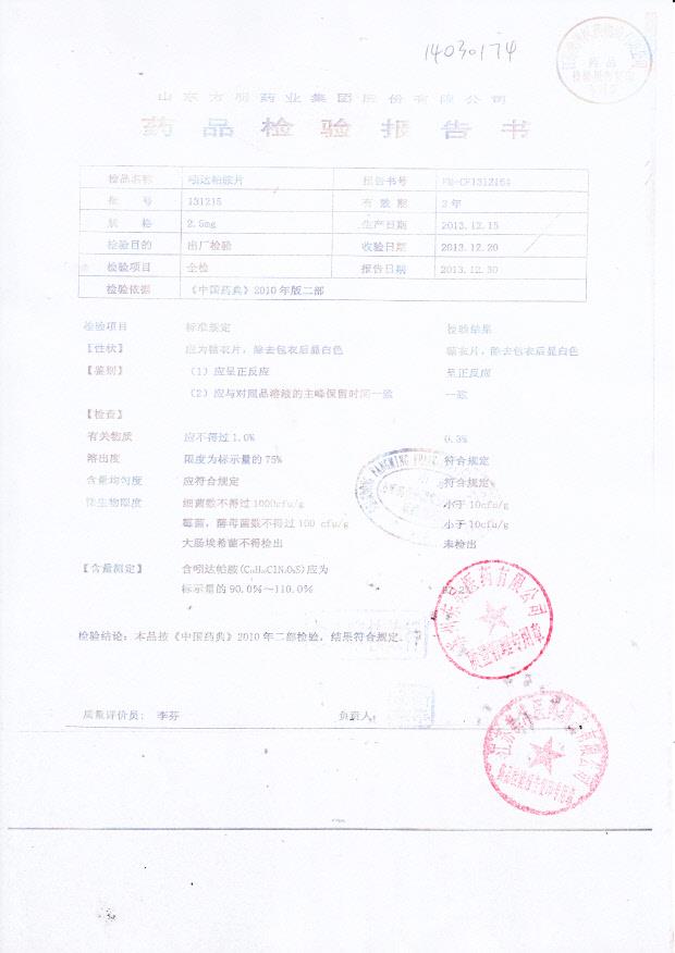 131215吲达帕胺片