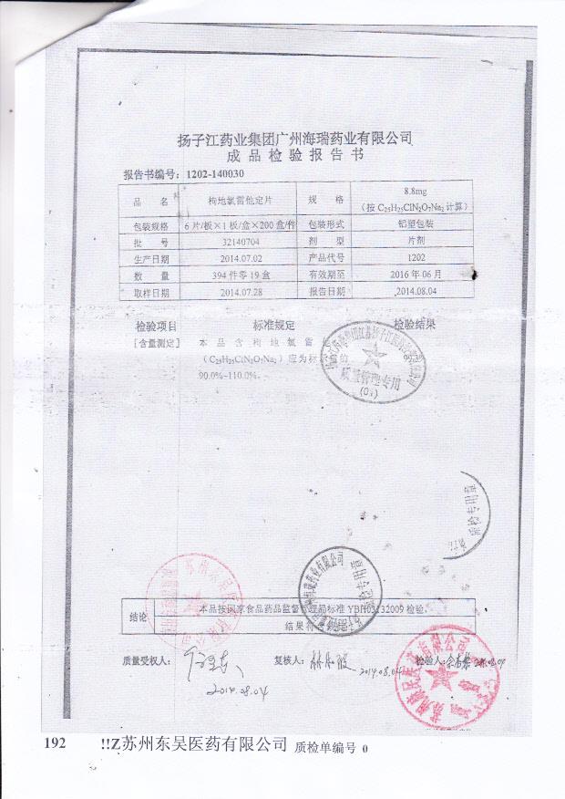 32140704枸地氯雷他定片2