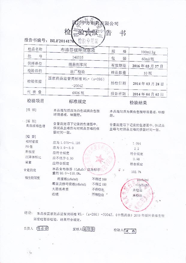 140335布洛芬缓释混悬液