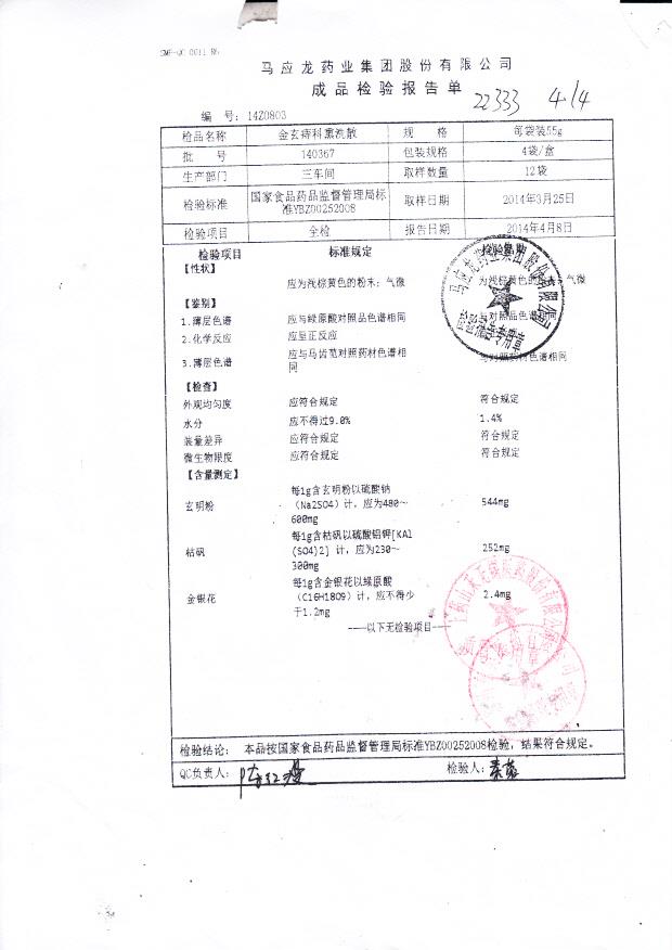 140367金玄痔科熏洗散