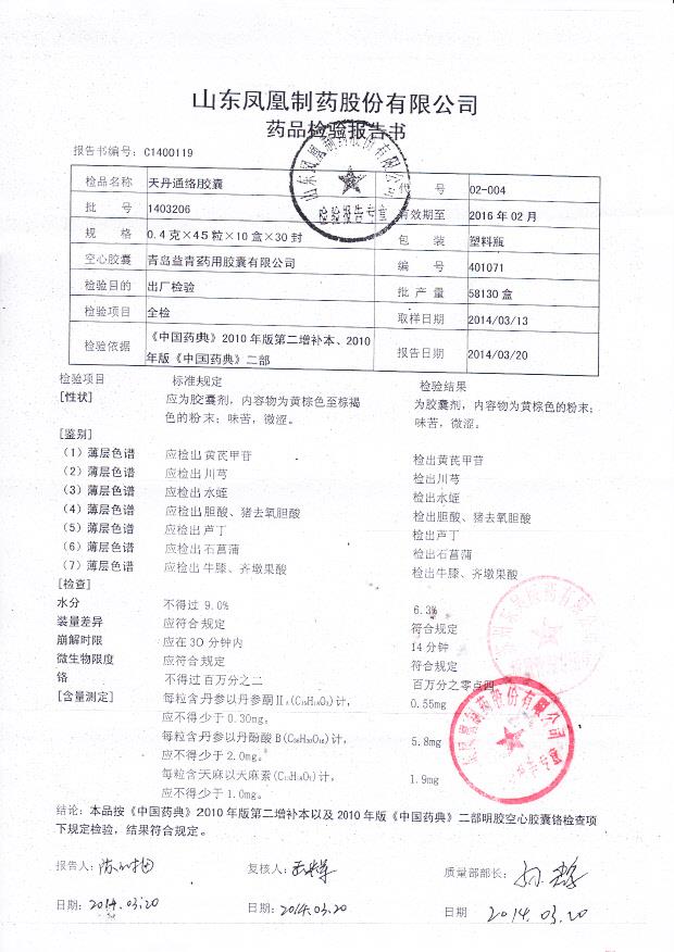 1403206天丹通络胶囊