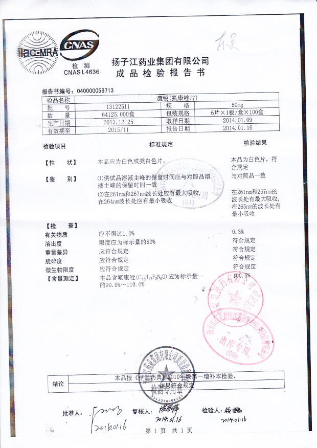 13122511氟康唑片