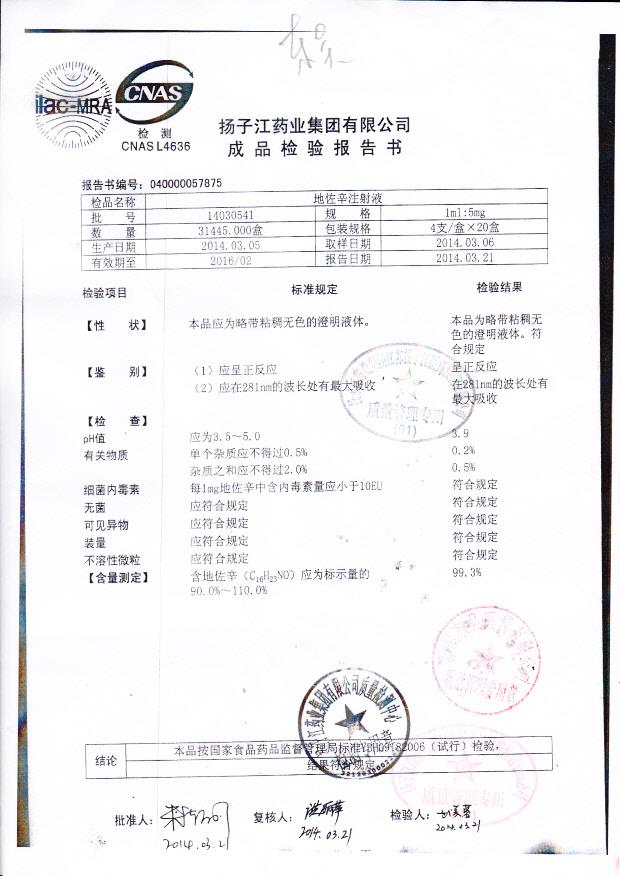 14030541地佐辛注射液