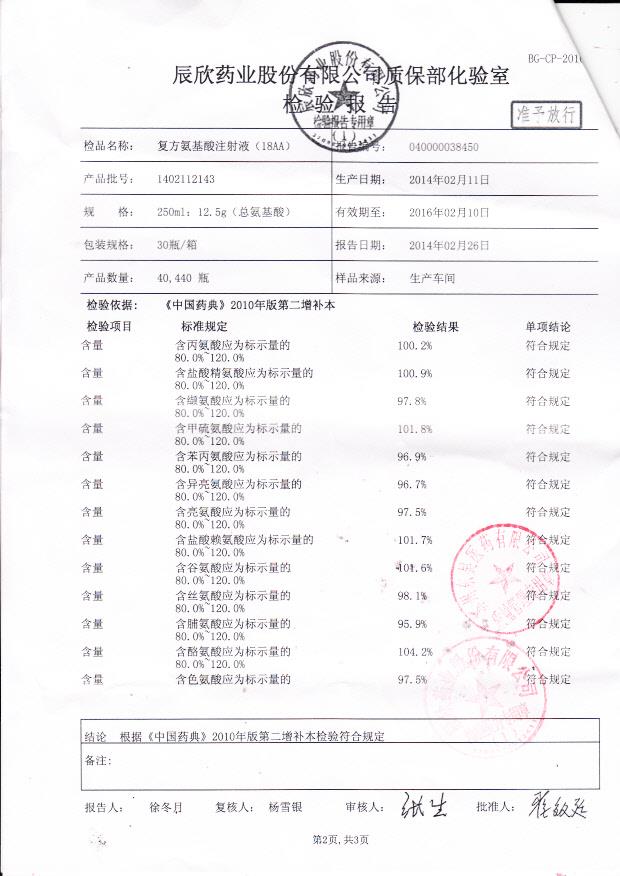 1402112143复方氨基酸注射液2