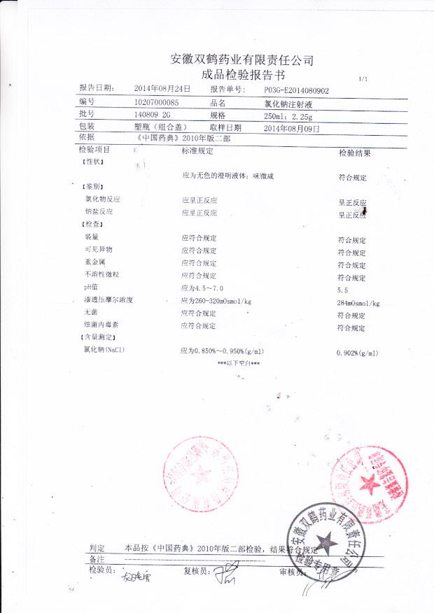 140809 2G氯化钠注射液