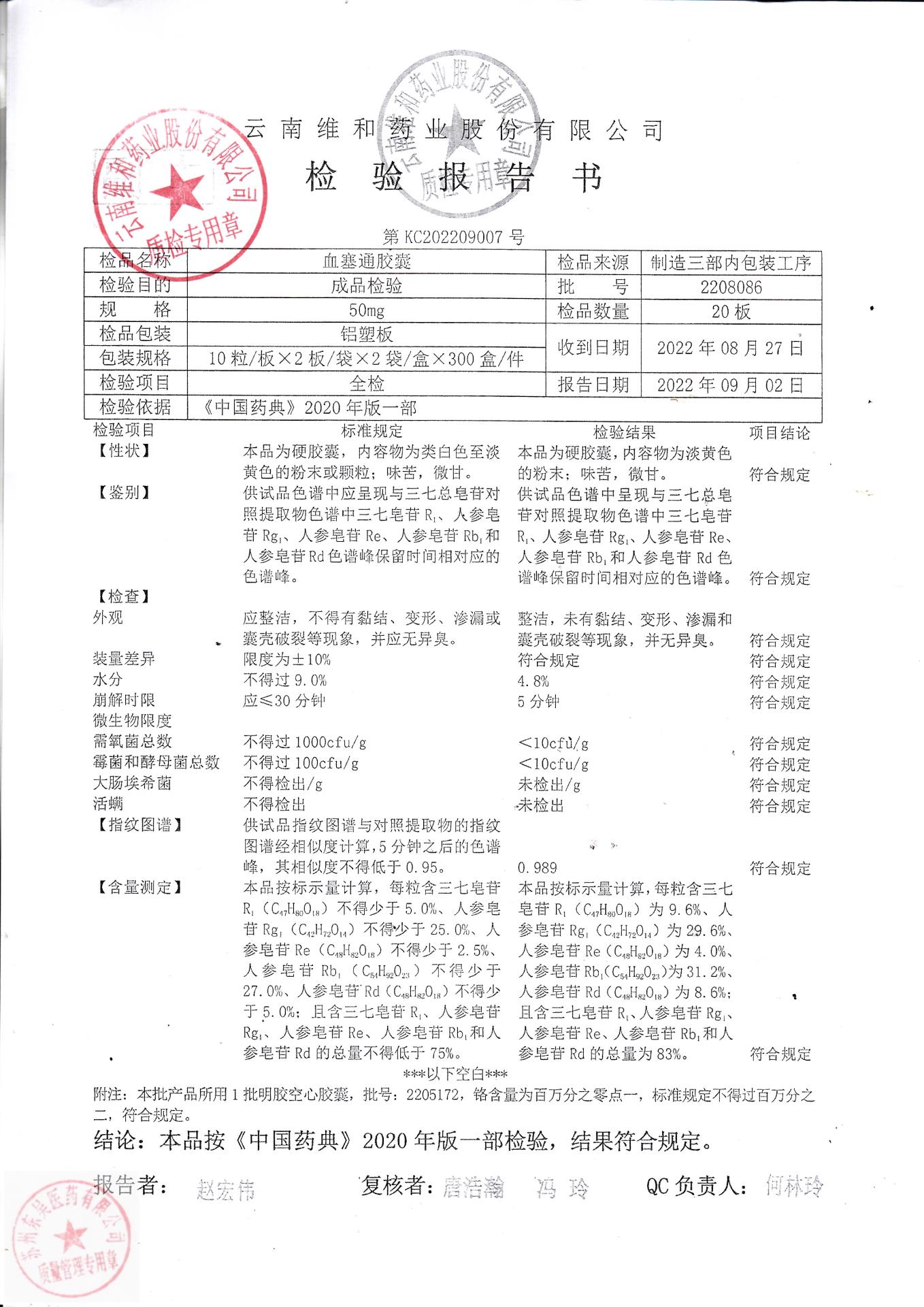 2208086血塞通胶囊1
