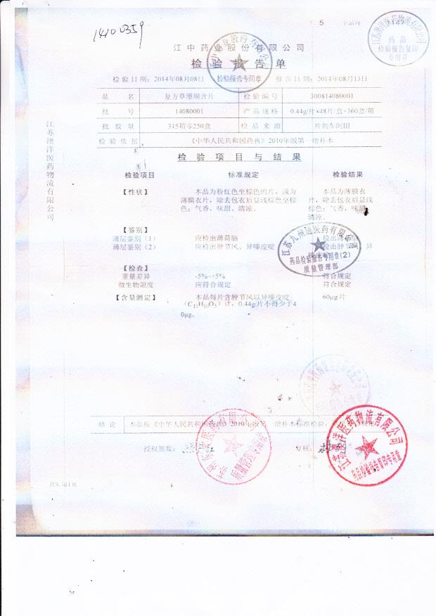 14080001复方草珊瑚含片.