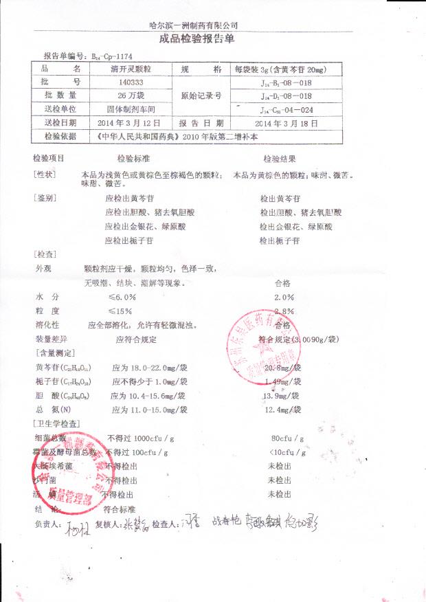 140333清开灵颗粒