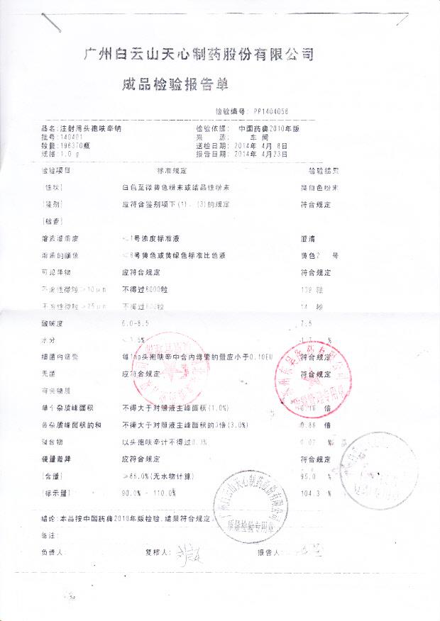 140401注射用头孢呋辛钠