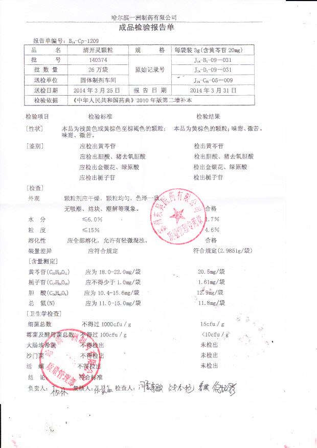 140374清开灵颗粒