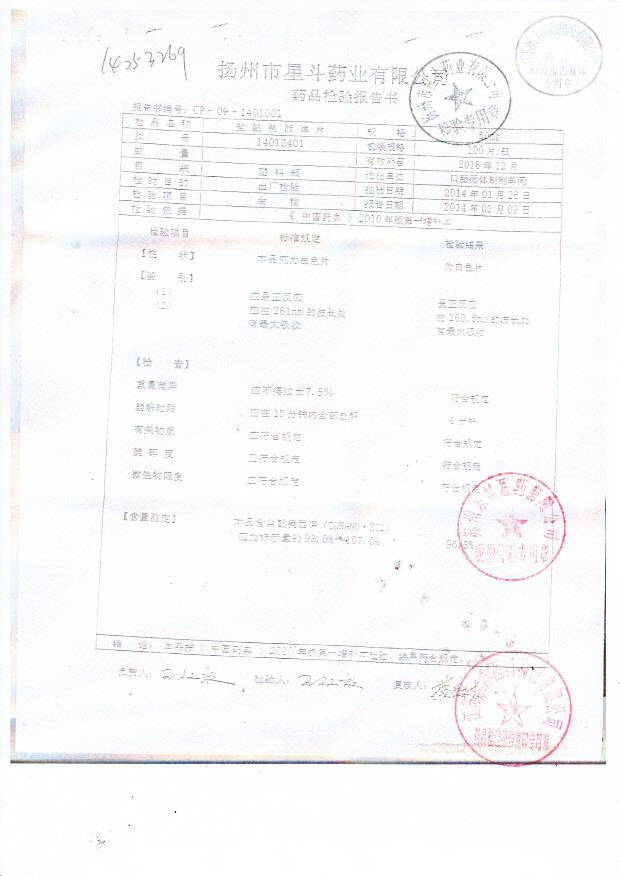 14012401盐酸美西律片