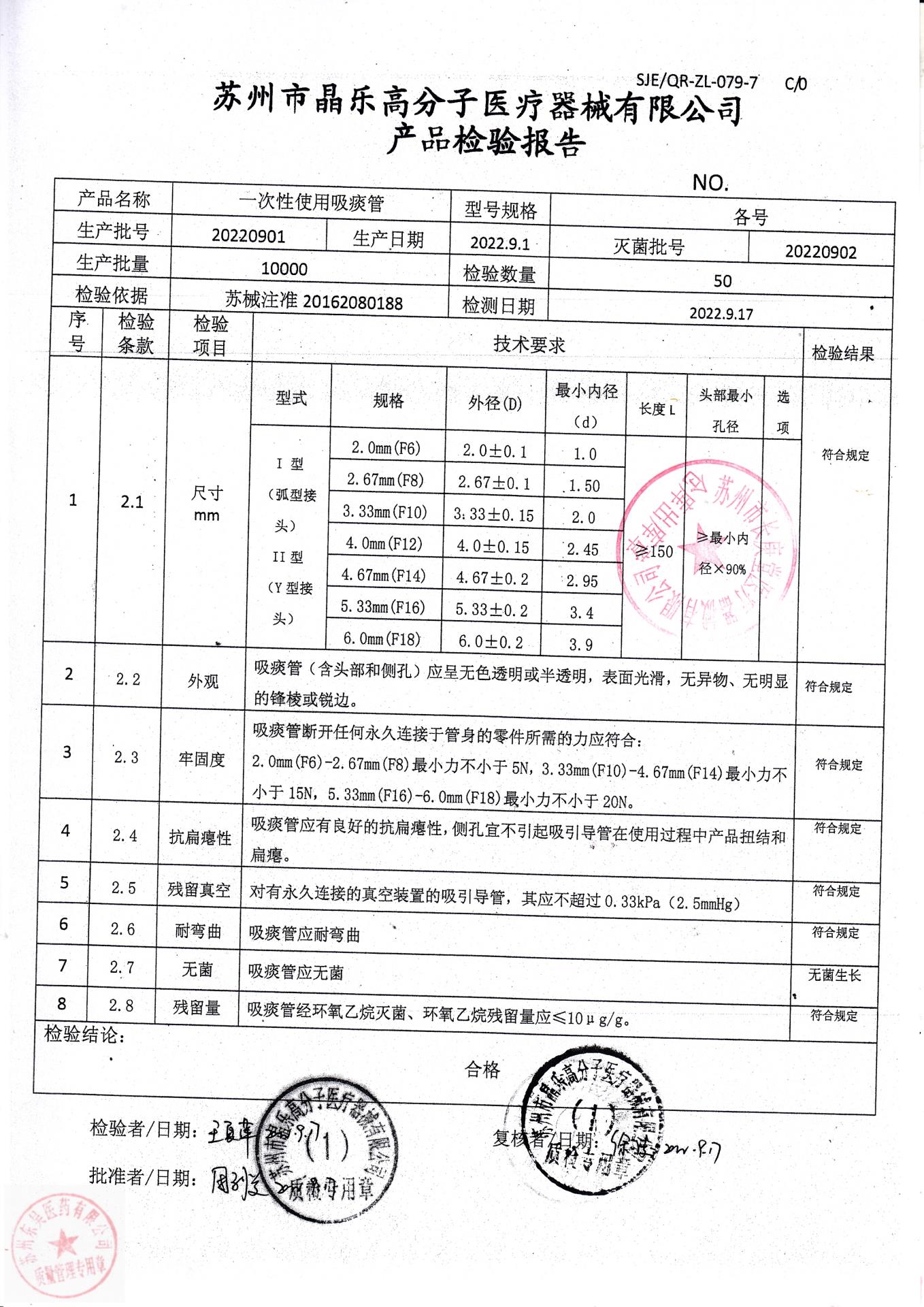 20220901晶乐一次性使用吸痰管