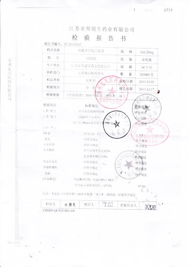 131202盐酸多巴胺注射液