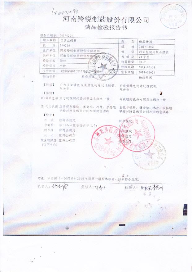 140310伤湿止痛膏