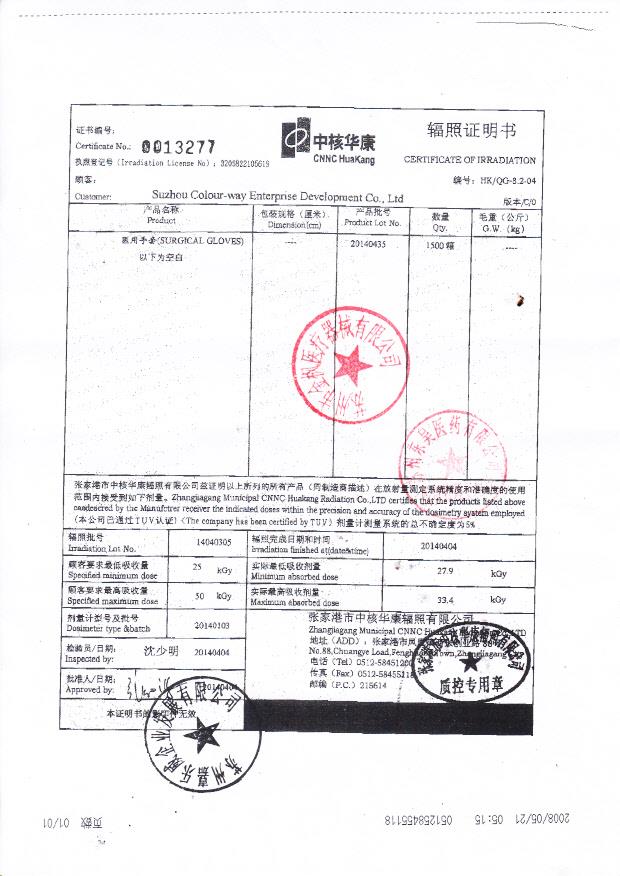 20140435医用手套