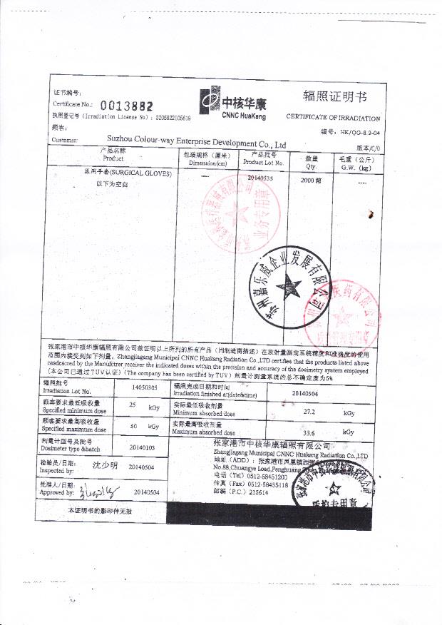 20140535医用手套