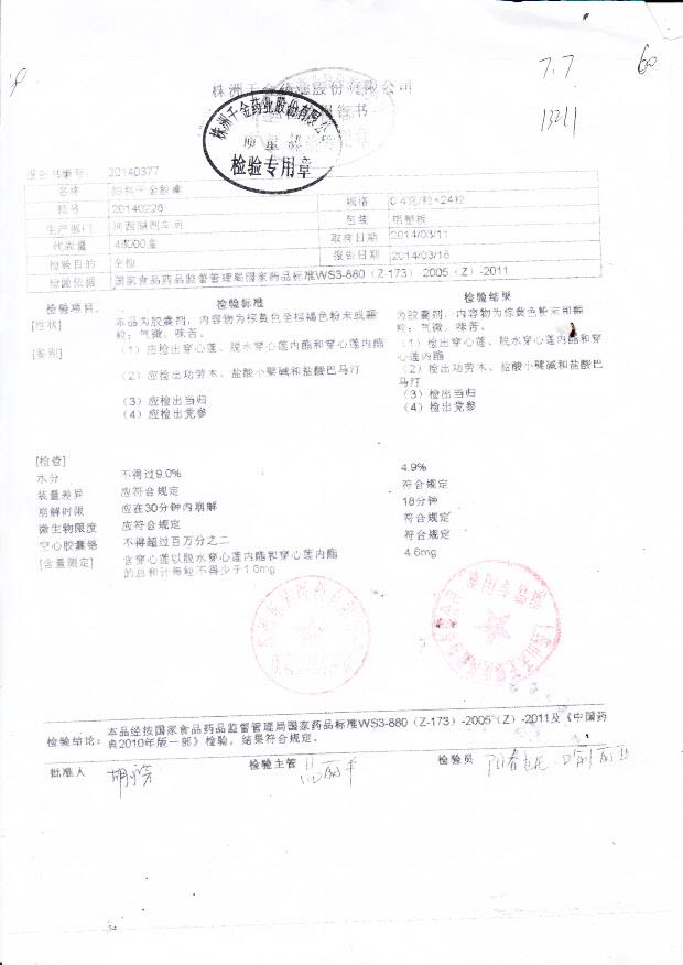 20140377妇科千金胶囊