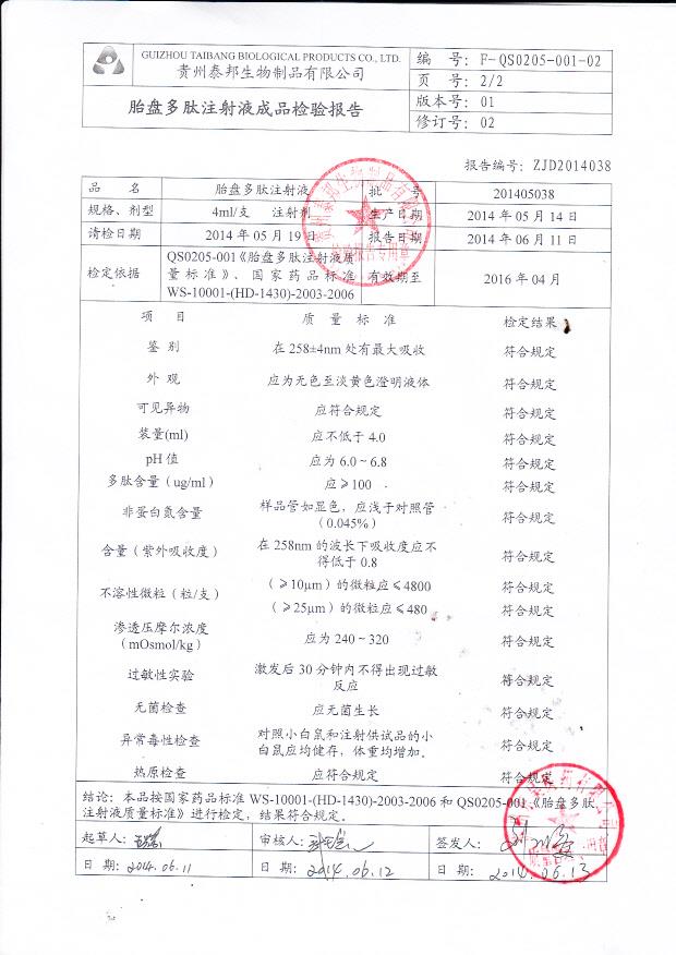 201405038胎盘多肽注射液