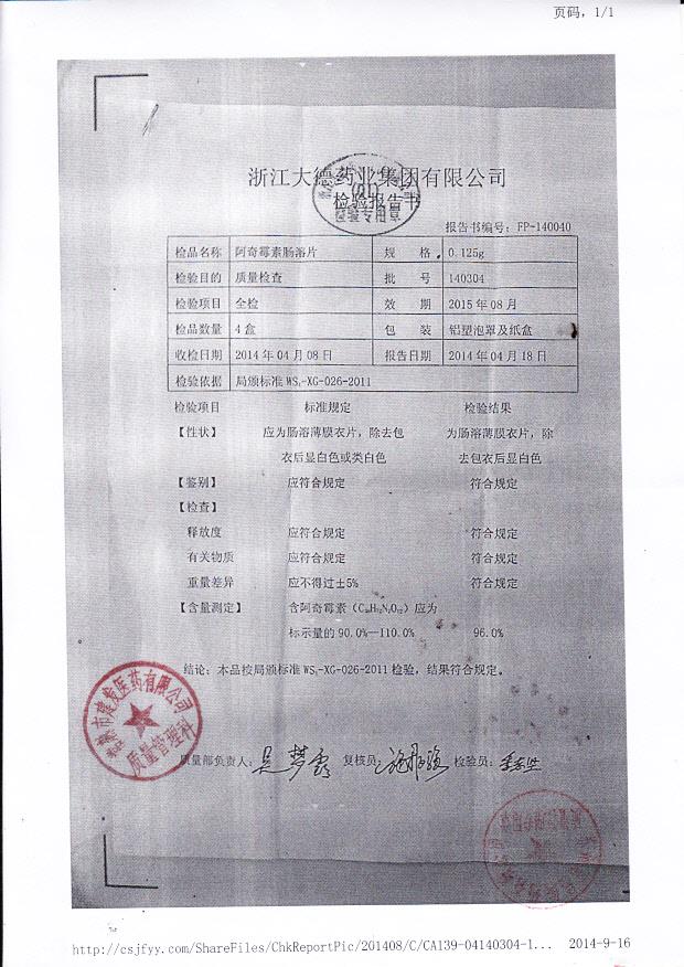 140304阿奇霉素肠溶片