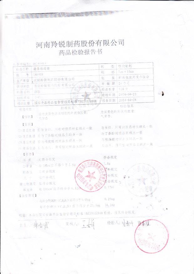 140408通络祛痛膏