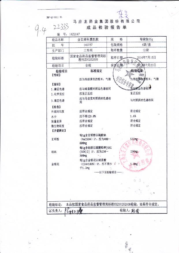 140757金玄痔科熏洗散