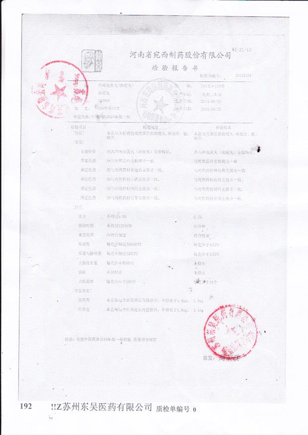 140804六味地黄丸（浓缩丸）