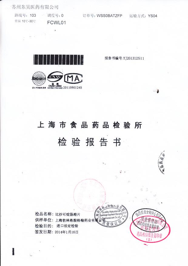 319421比沙可啶肠溶片1