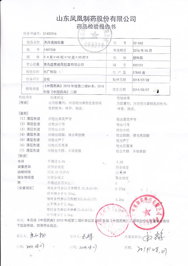 1407208天丹通络胶囊