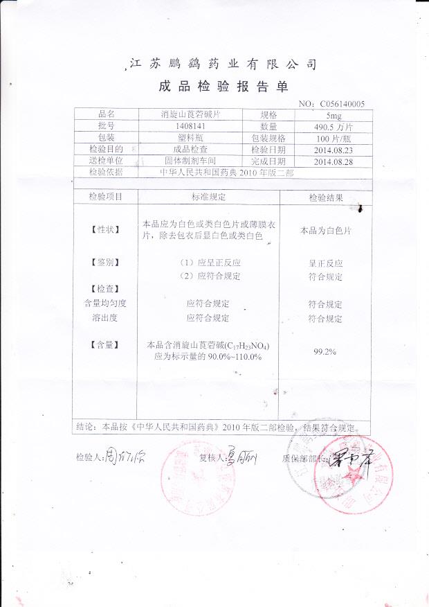 1408141消旋山莨菪碱片