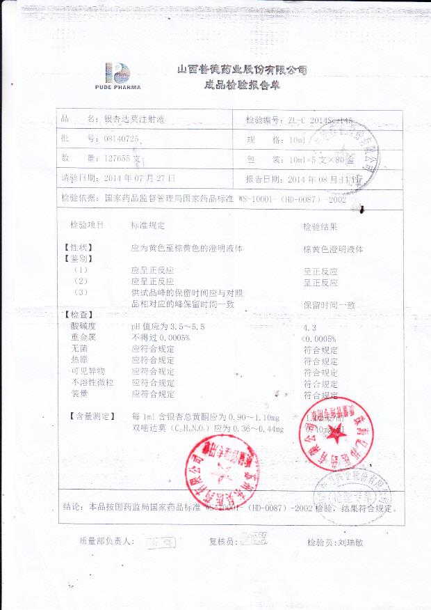 08140725银杏达莫注射液.