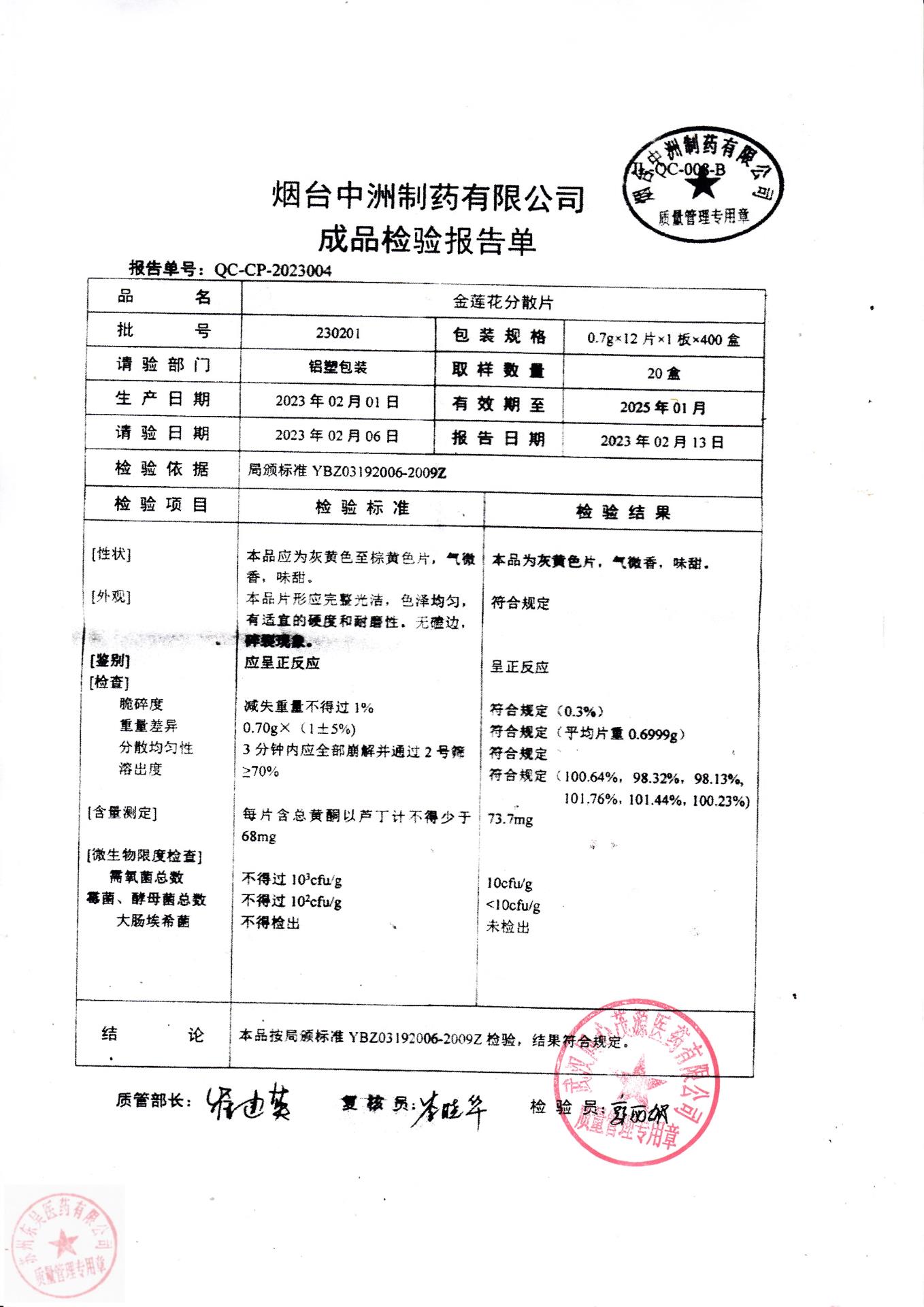 230201金莲花分散片