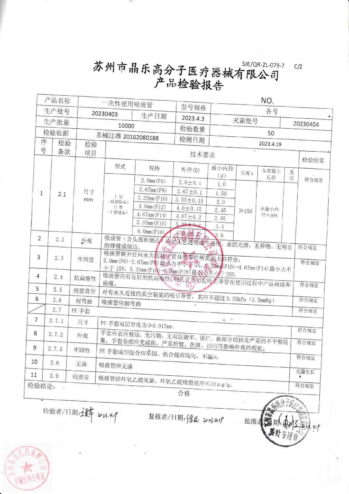 20230403晶乐一次性使用吸痰管