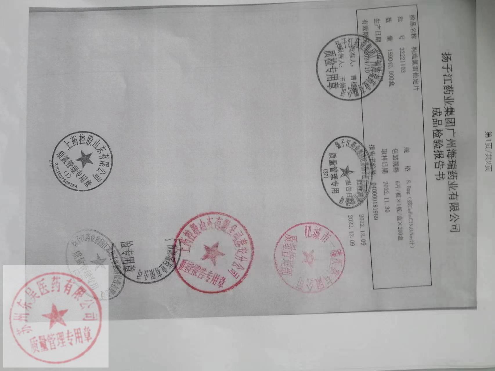 32221103枸地氯雷他定片2