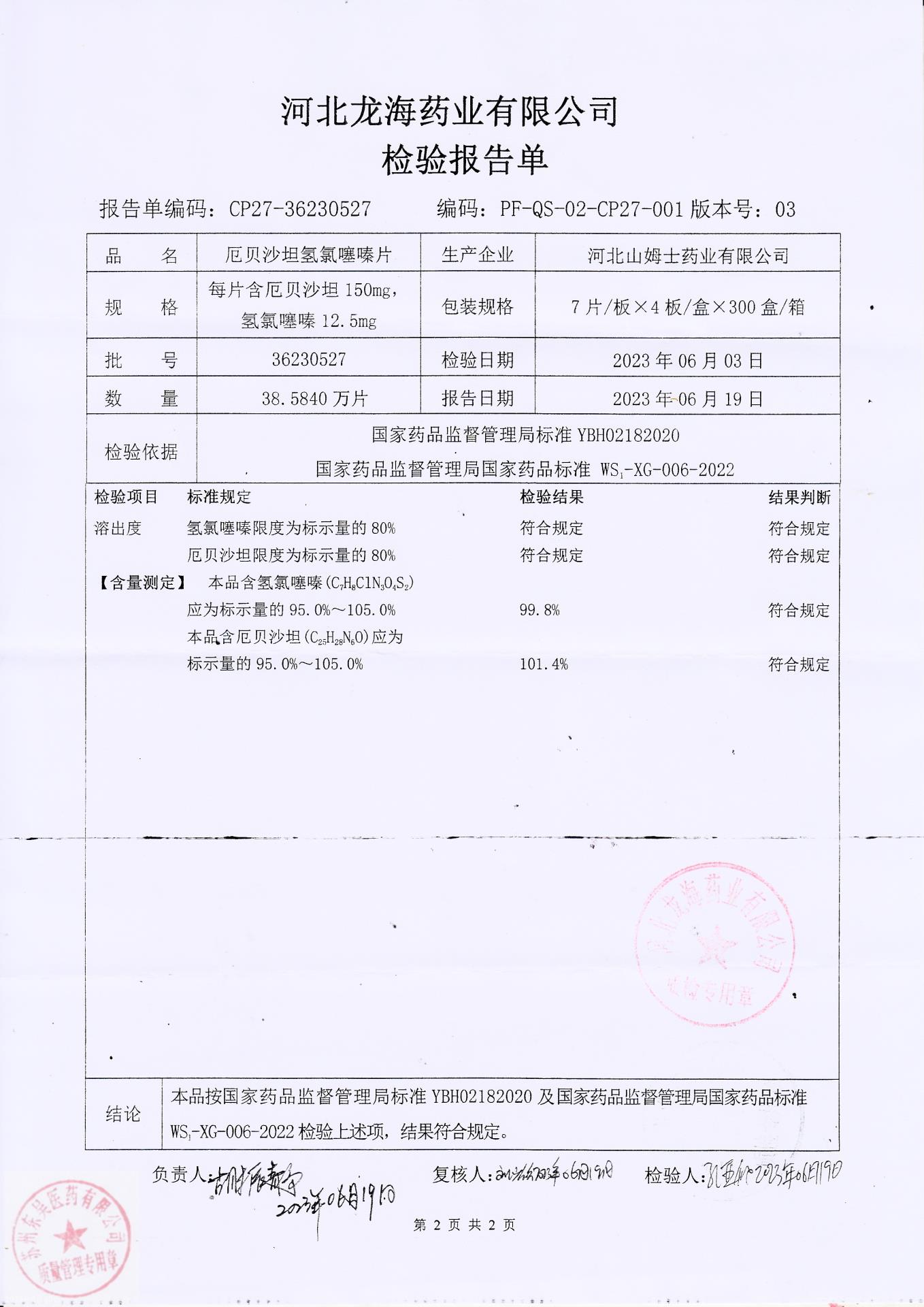 36230527厄贝沙坦氢氯噻嗪片2