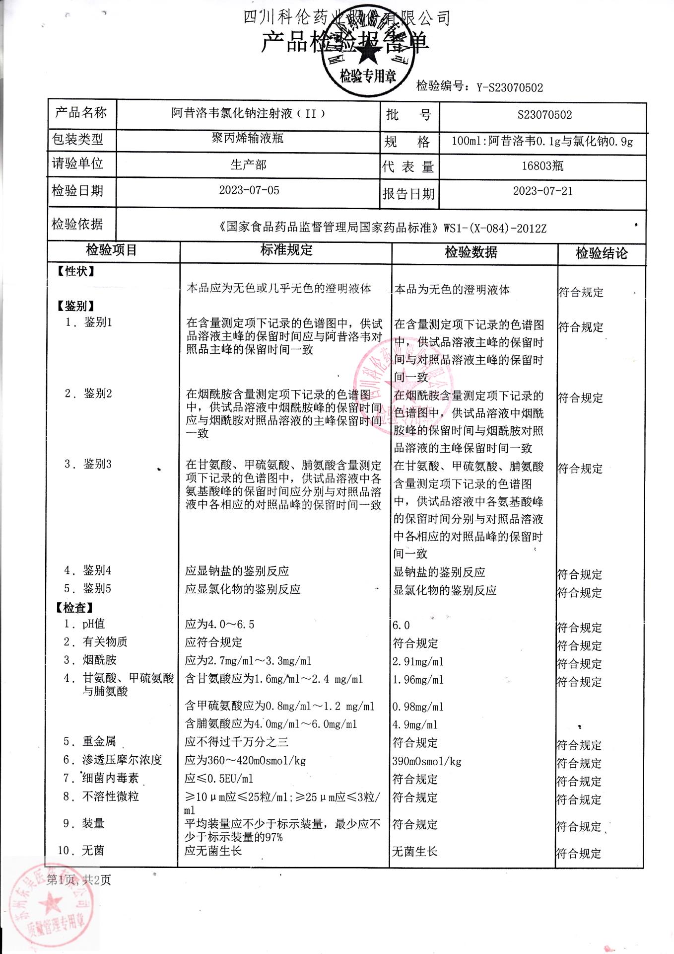 S23070502阿昔洛韦氯化钠注射液1