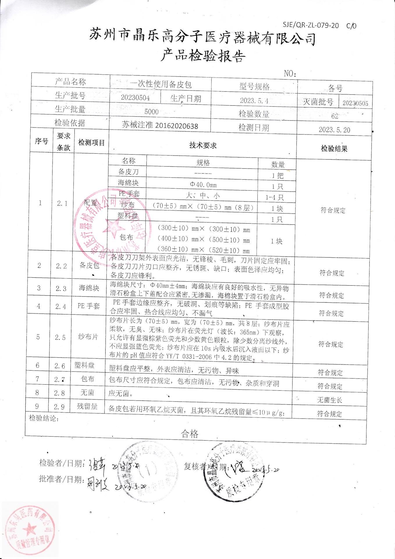 20230504晶乐一次性使用备皮包