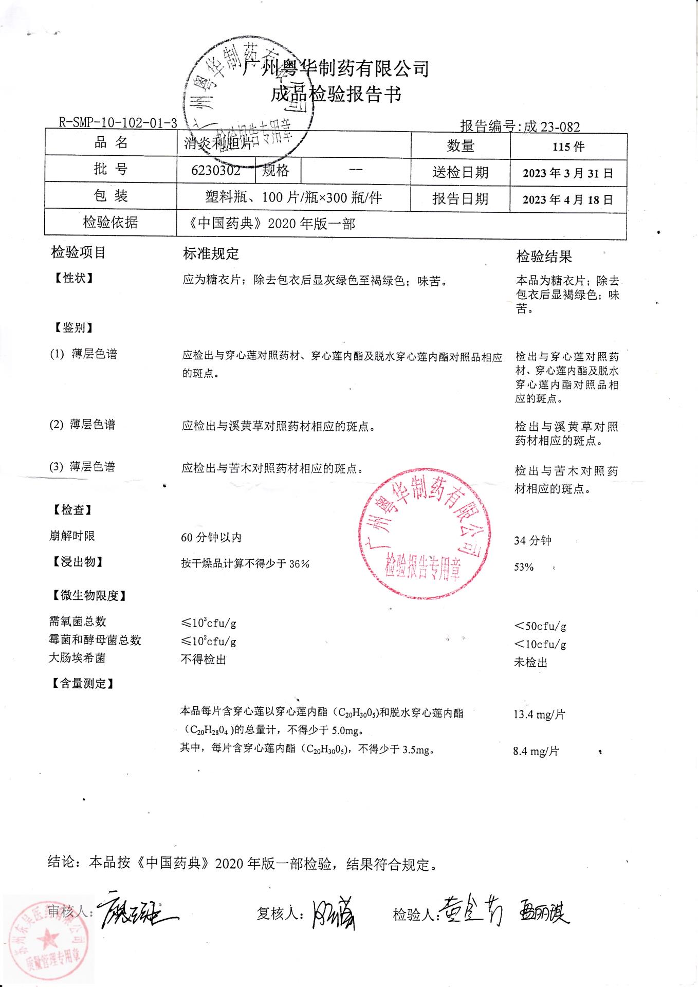 6230302消炎利胆片