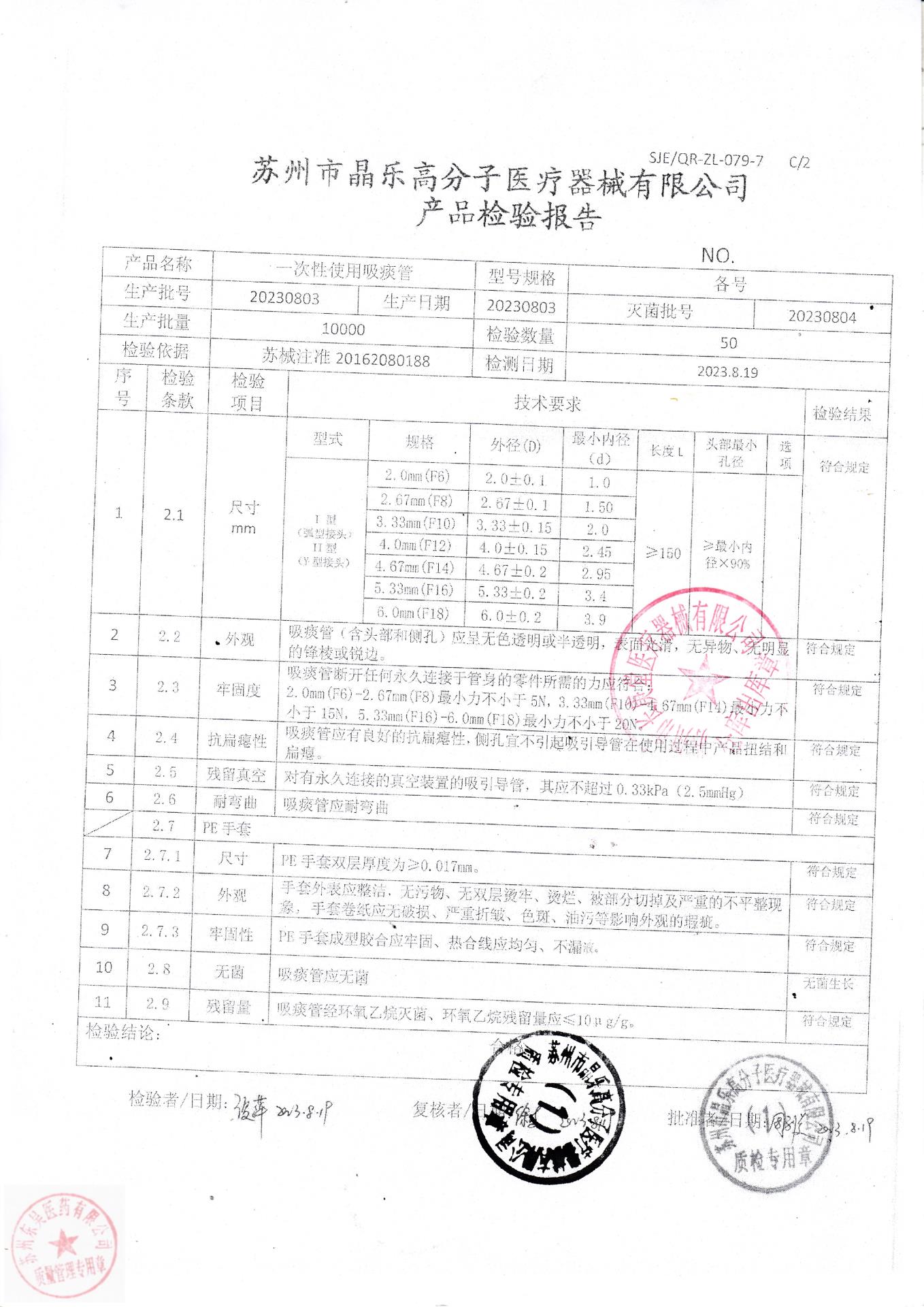 20230803晶乐一次性使用吸痰管