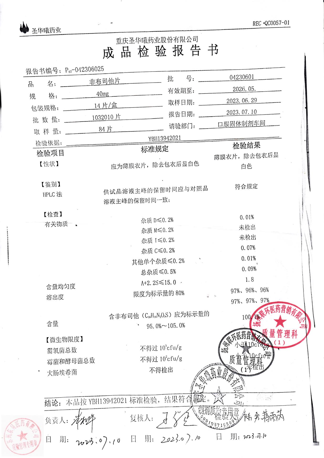 04230601非布司他片