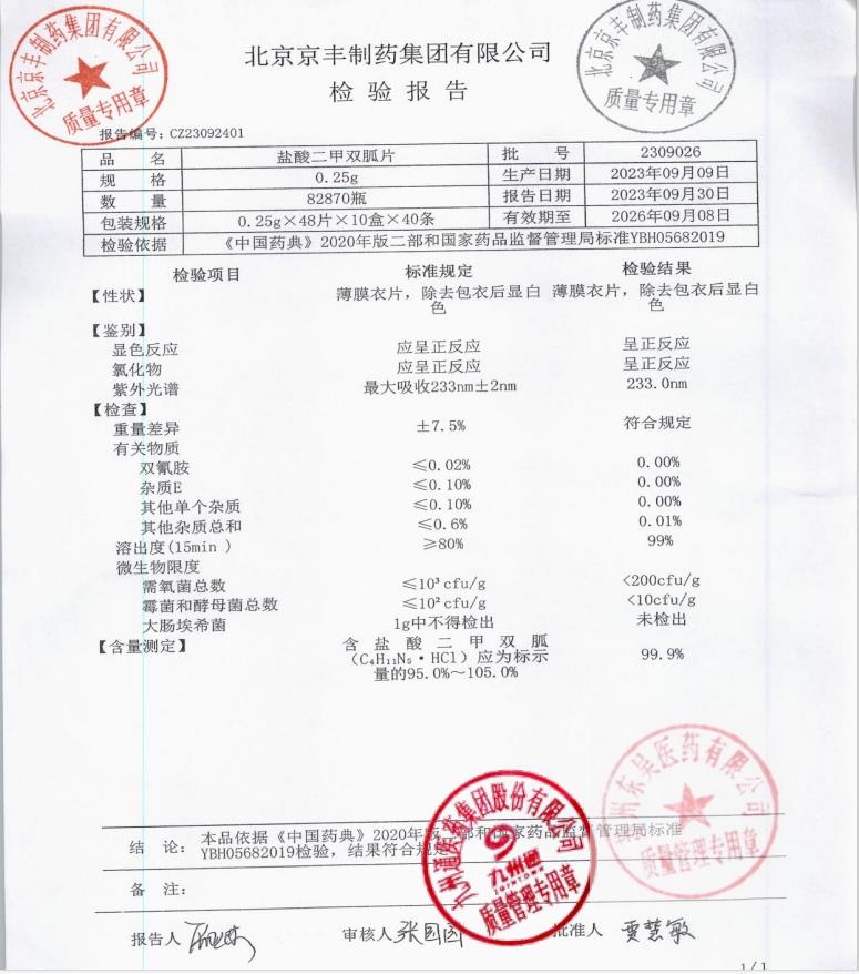 2309026盐酸二甲双胍片