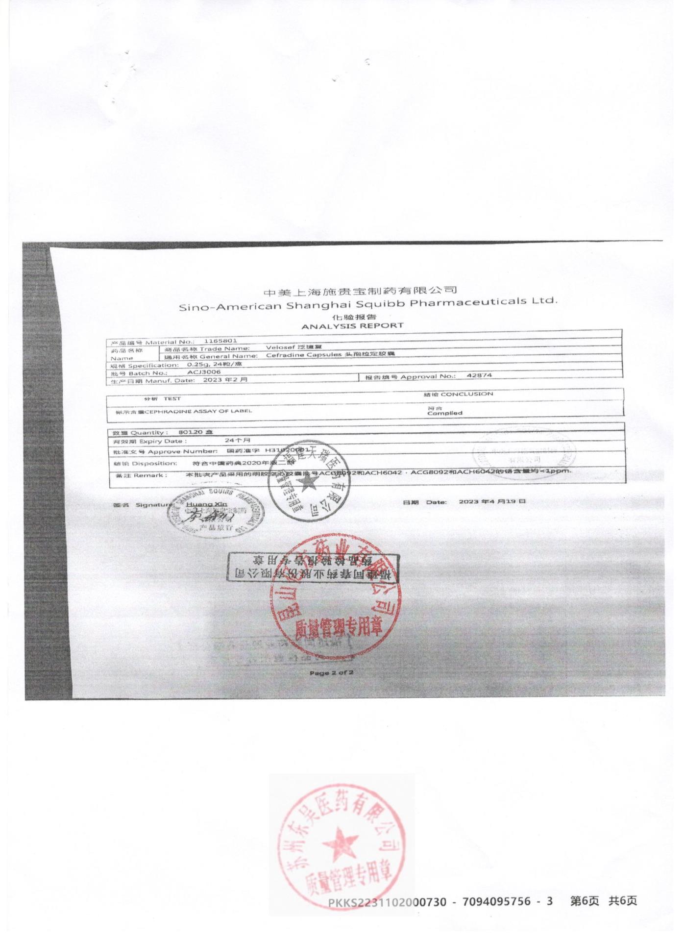 ACJ3006头孢拉定胶囊2