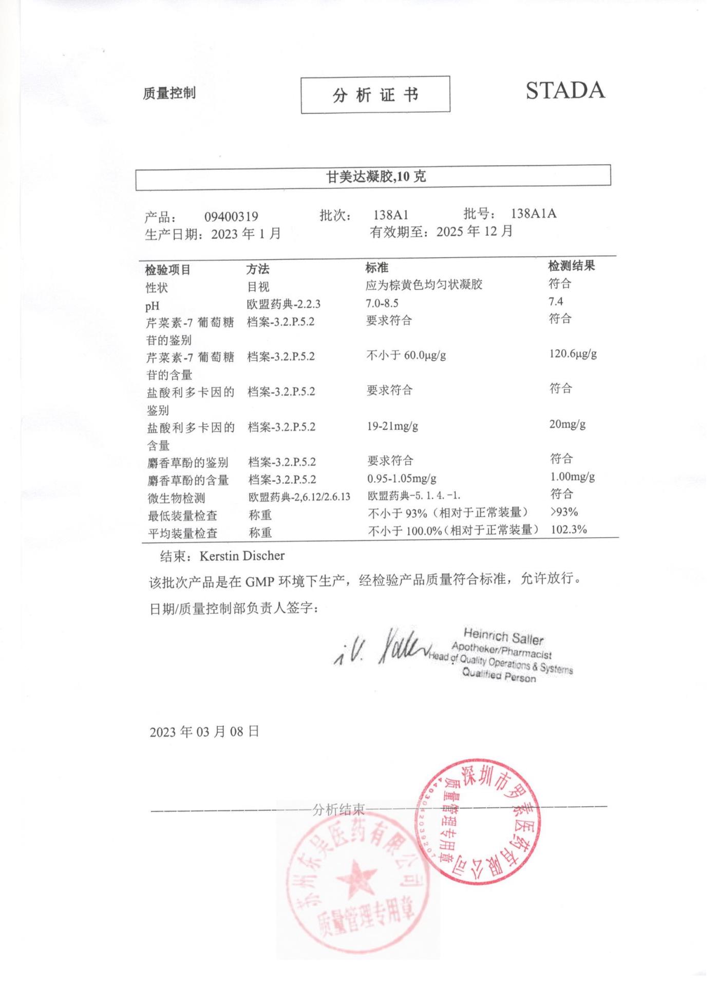 138A1复方甘菊利多卡因凝胶2