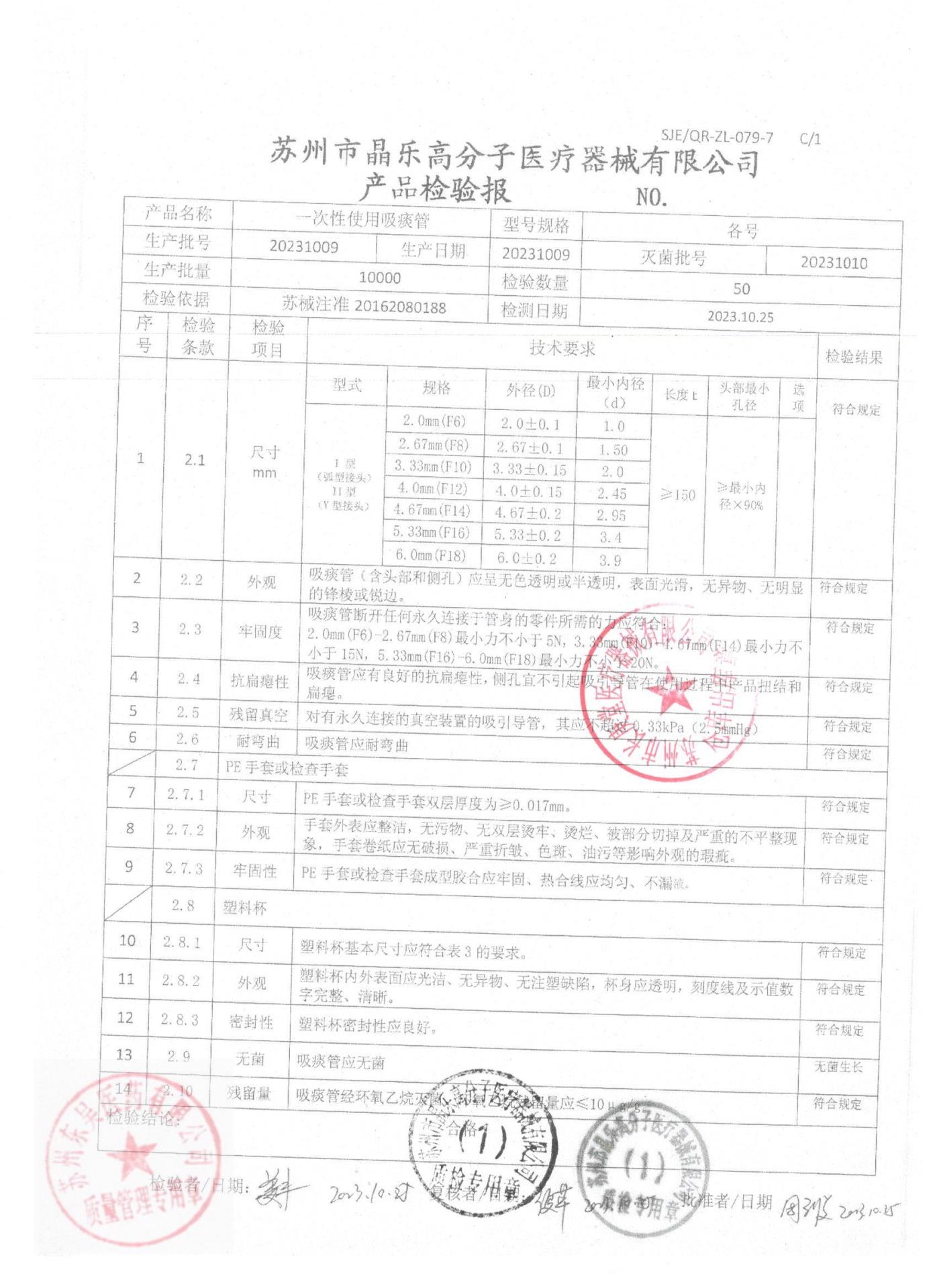 20231009晶乐一次性使用吸痰管