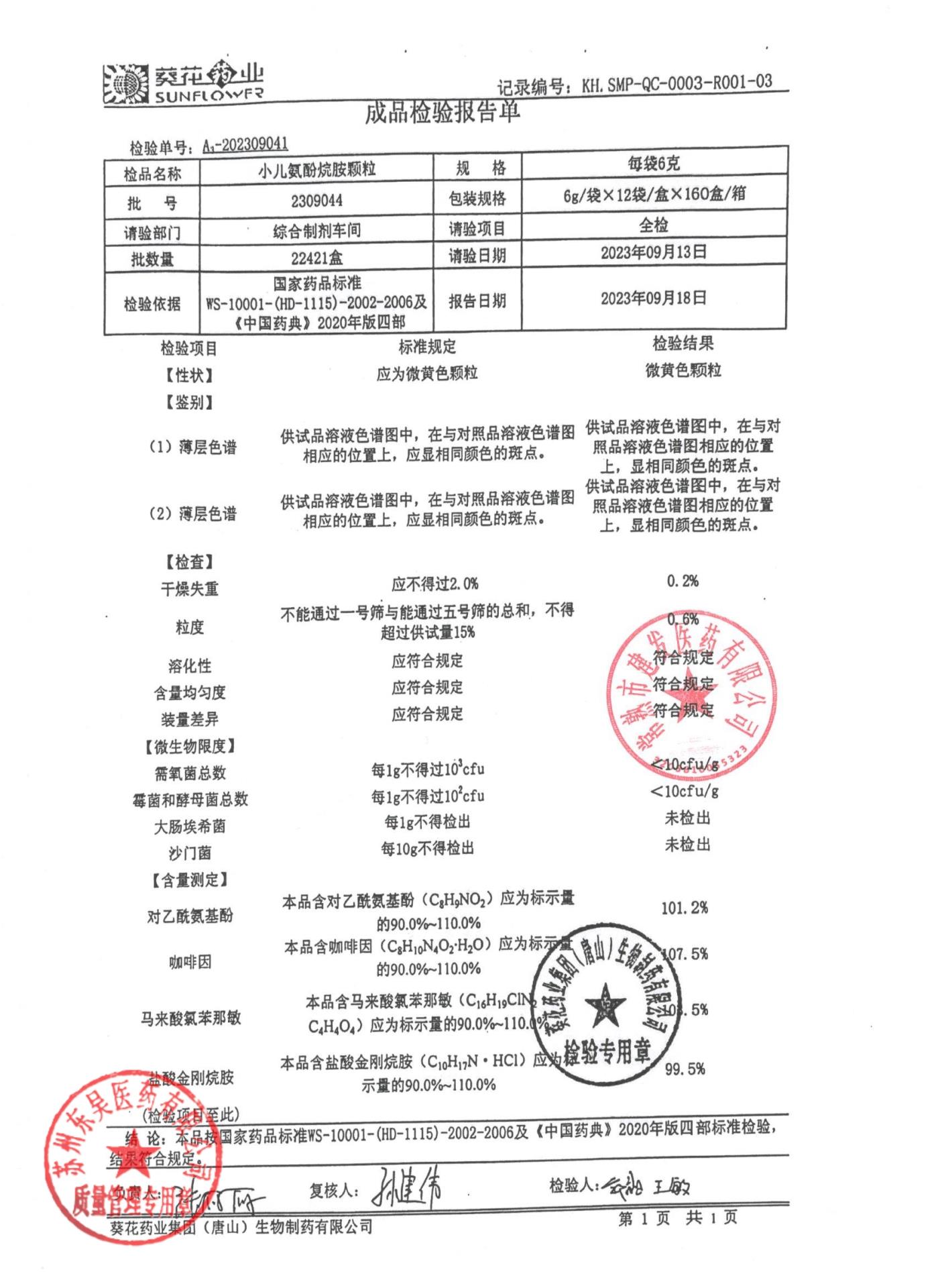 2309044小儿氨酚烷胺颗粒