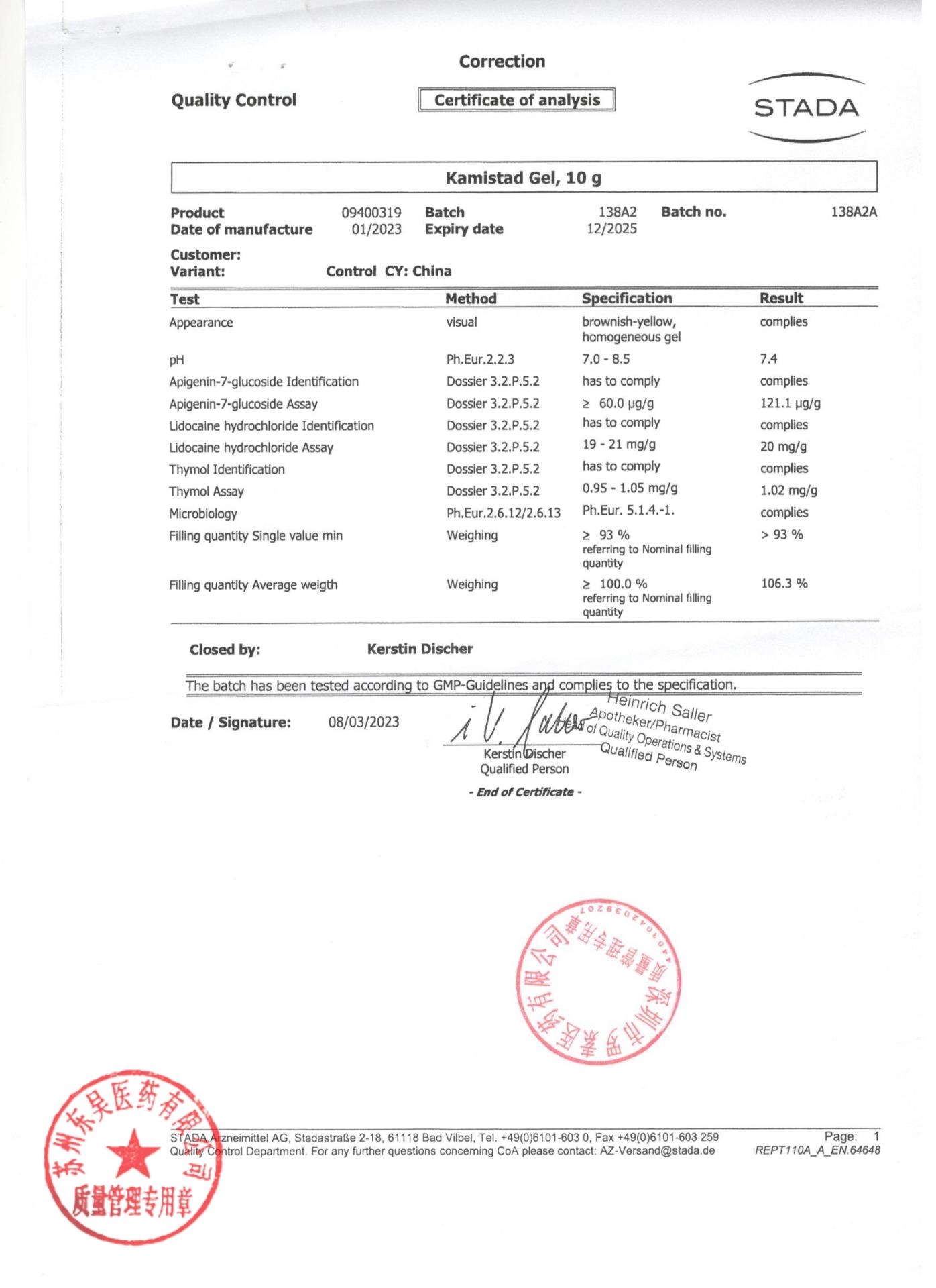 138A2A复方甘菊利多卡因凝胶1