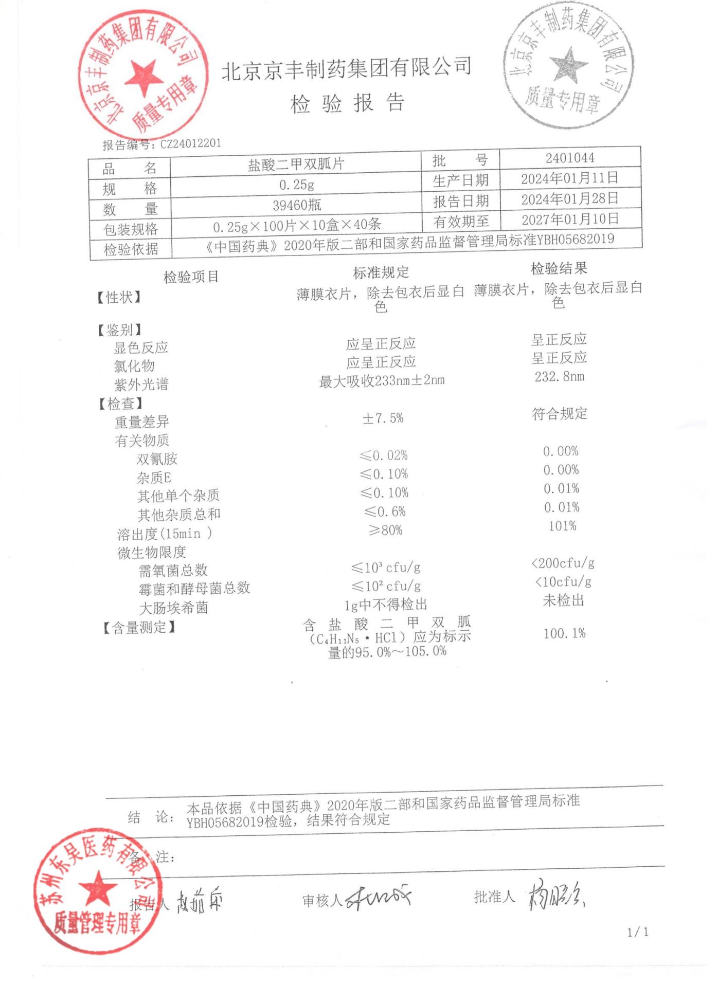 2401044盐酸二甲双胍片
