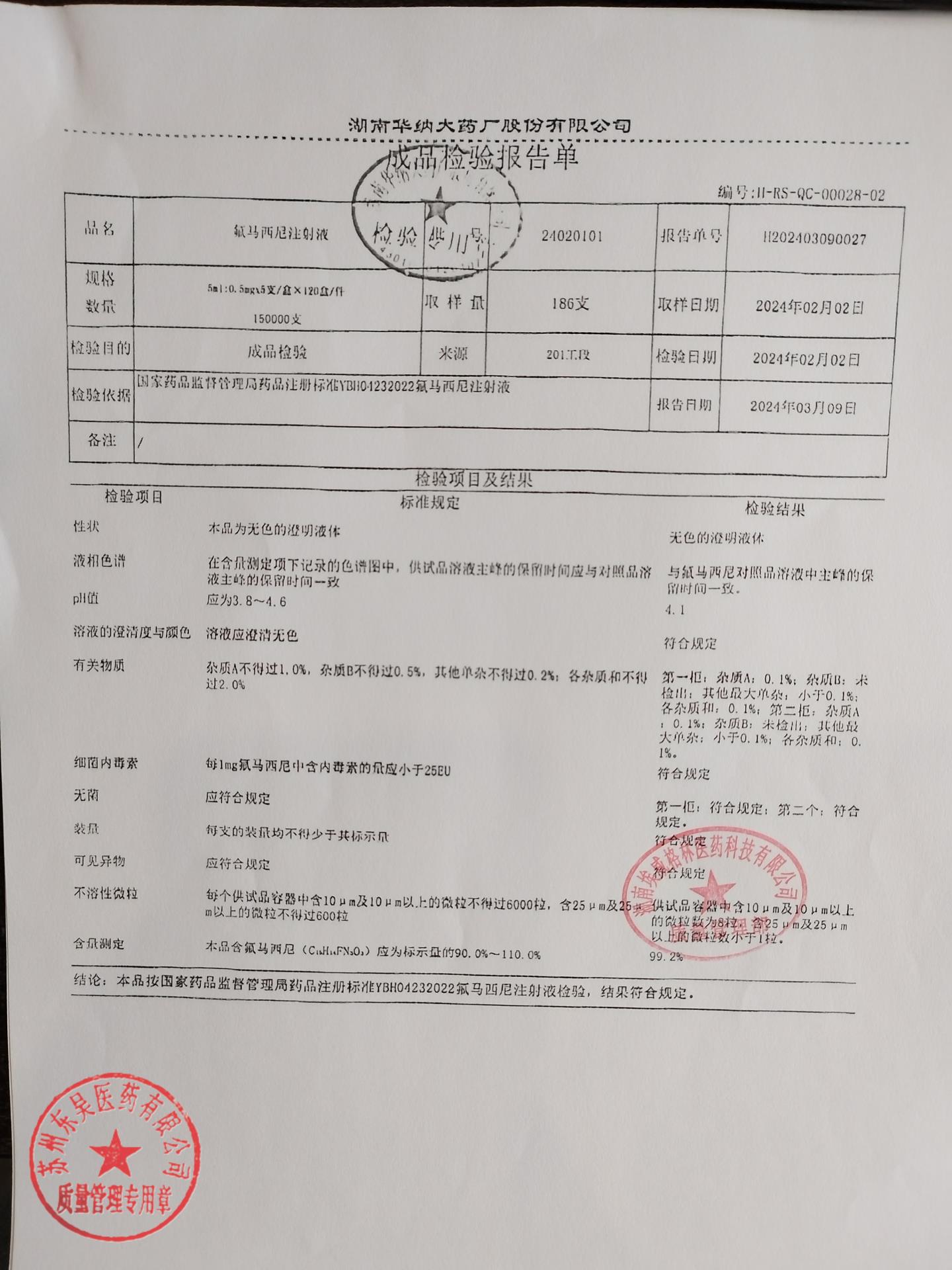 24020101氟马西尼注射液