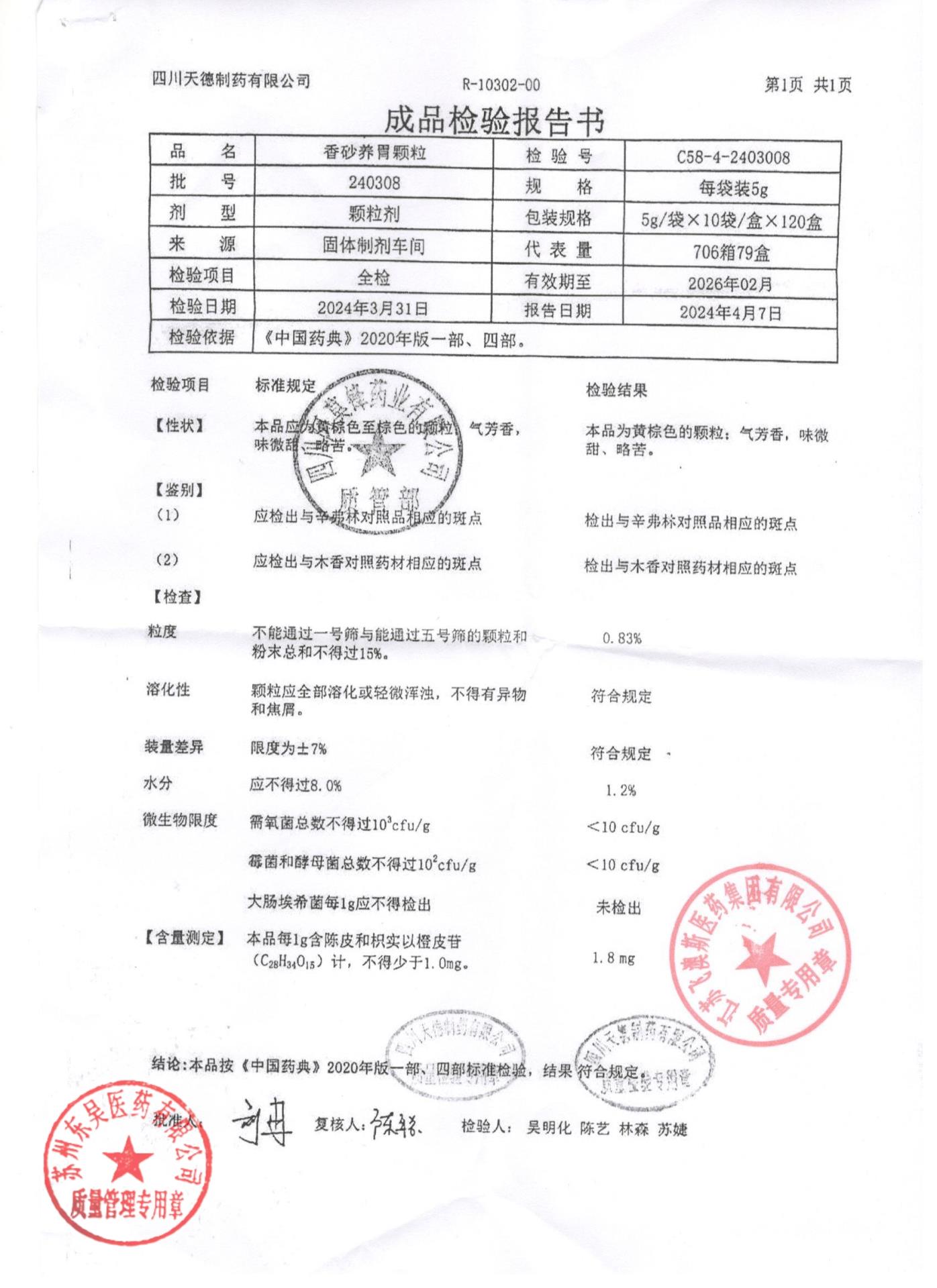 240308香砂养胃颗粒