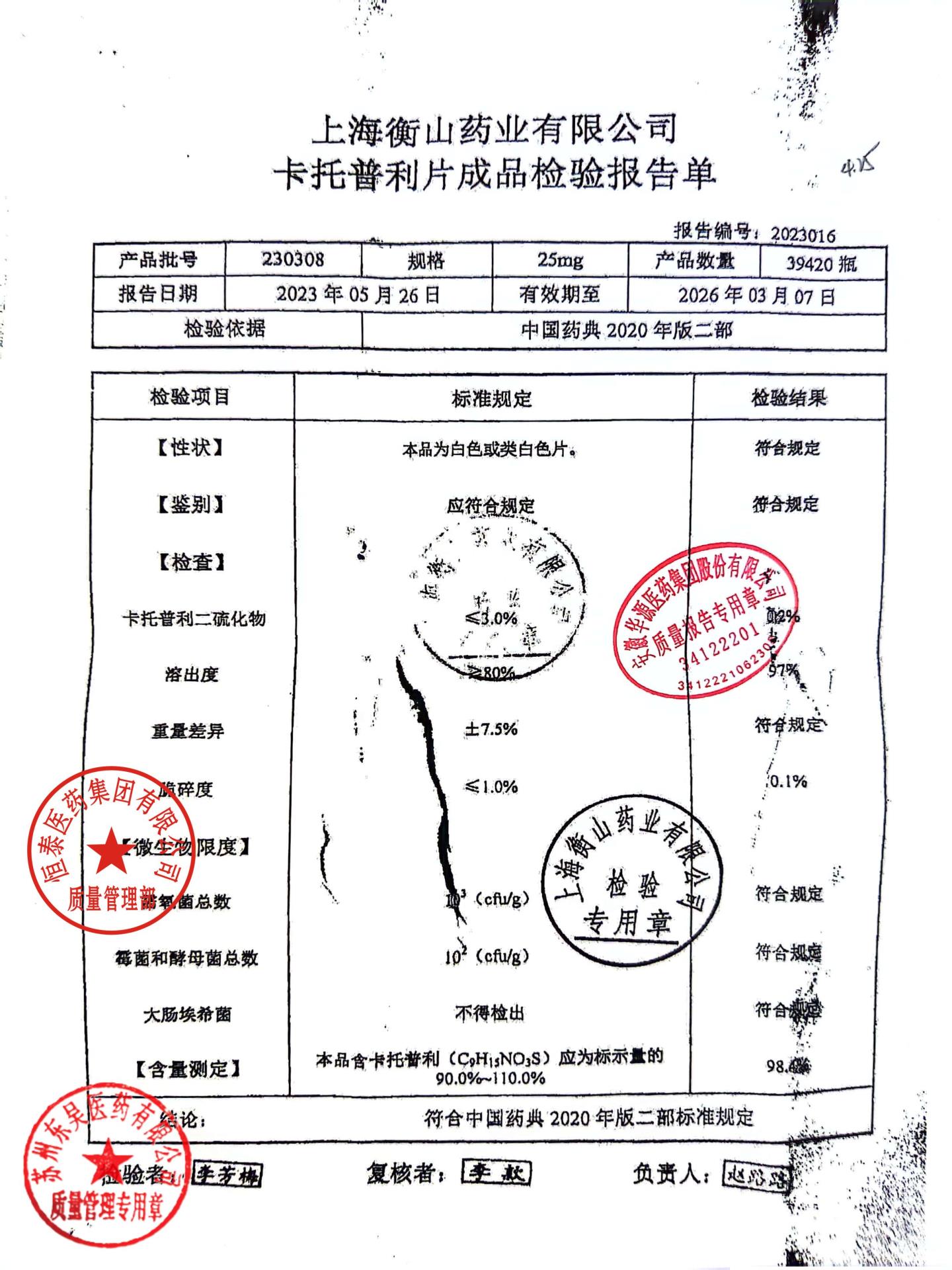 230308卡托普利片