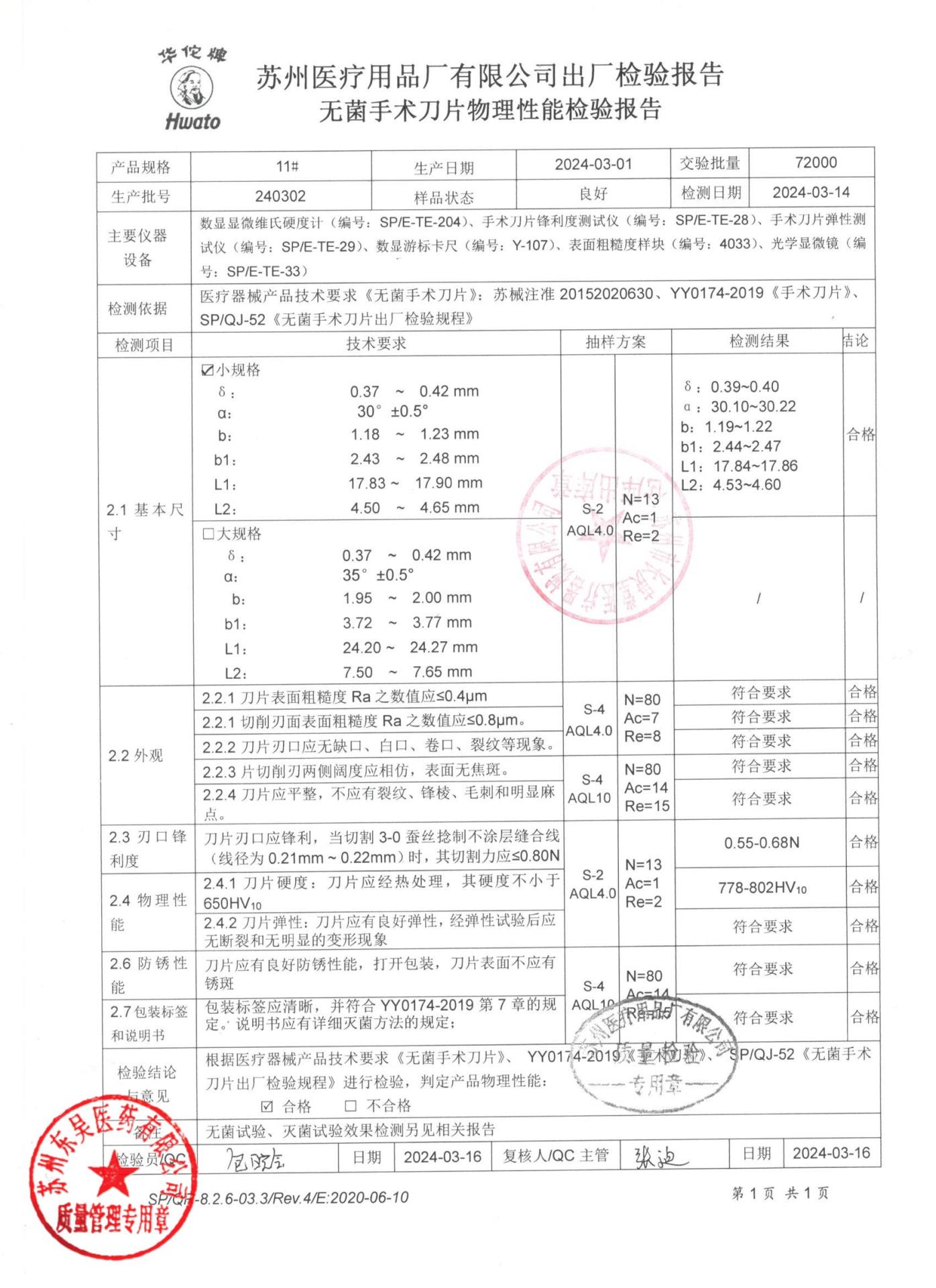 240302无菌手术刀片